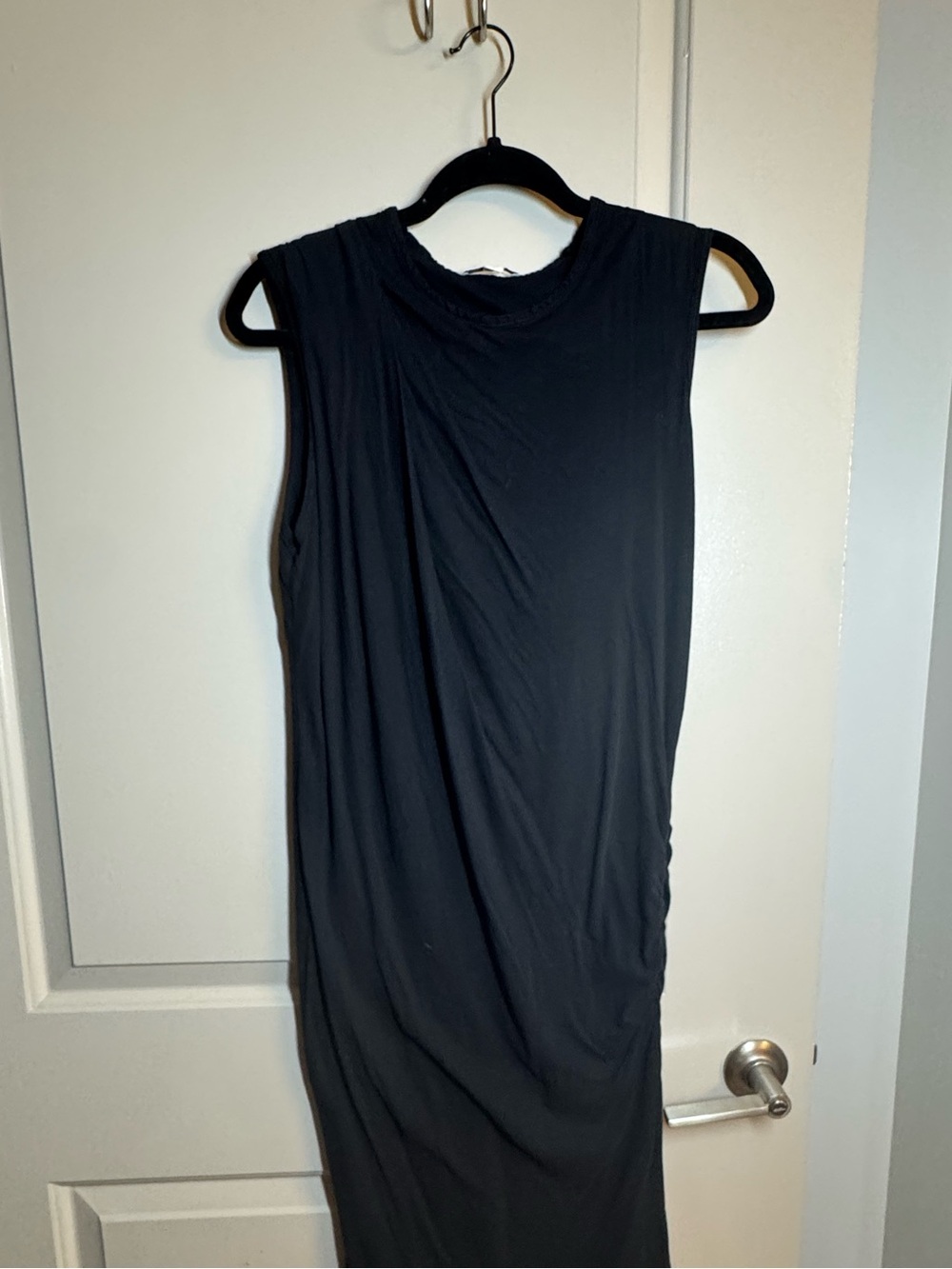 James Perse Sleeveless Black Midi Dress